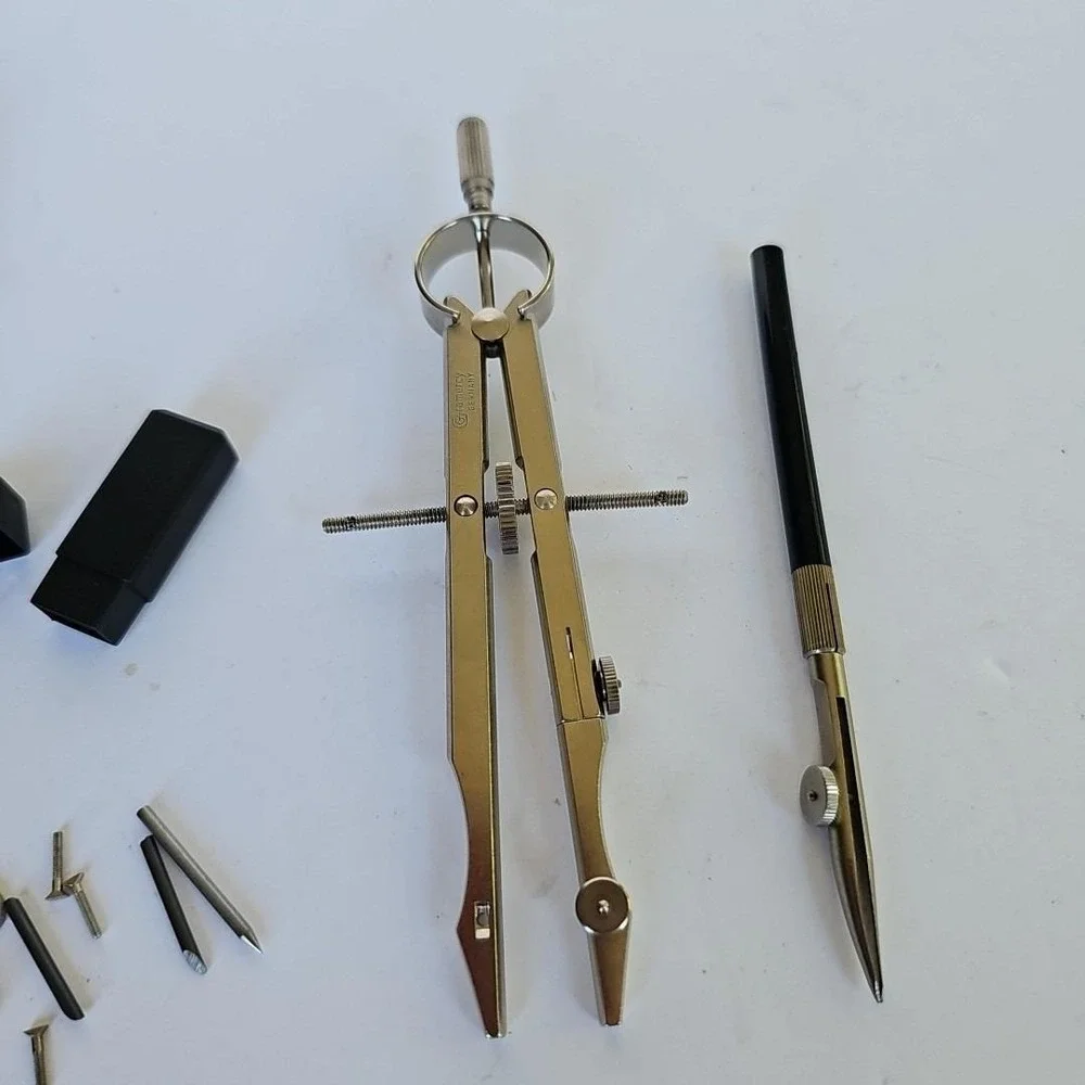 Vintage Gramercy Germany Drafting Compass Set Technical Drawing‎ Tools Architect